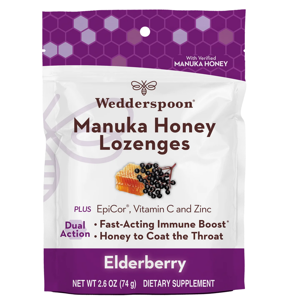 Wedderspoon Manuka Honey Lozenges deliver a powerful and fast-acting immune boost that is backed by science. Our lozenges utilize the beneficial nature of genuine New Zealand Manuka Honey to soothe and coat the throat while clinically-proven EpiCor boosts the immune system response within two hours. Perfect for your next flight, in-person meeting, or any time you need an immunity boost