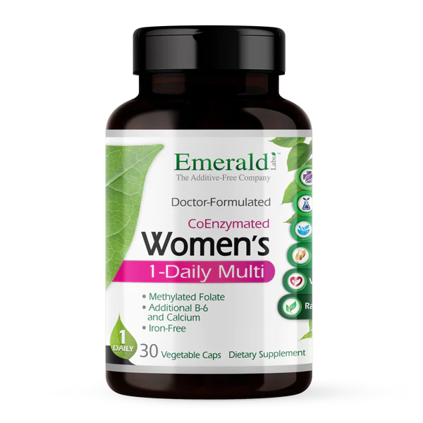 Women’s 1-Daily Multi was formulated for the unique health needs of Women, including Albion® Chelated Minerals, Antioxidants such as PureWay-C® (12-hour Retention) and Sunflower-based Vitamin E (Soy-Free), extra Vitamin B6, extra Calcium, Coenzymated B’s and Methylated Folate. * 