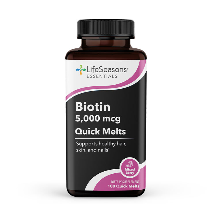 Biotin is an essential nutrient that the body uses for protein synthesis and keratin production. It helps convert carbohydrates, fats, and proteins into the building blocks for healthy skin, hair, and nails. Biotin deficiency can cause hair loss and thinning, blotchy skin, and brittle nails