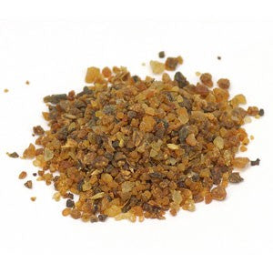 Myrrh gum is a highly aromatic resin that has been used since the time of the ancient Egyptians. The gum comes from a viscous yellow sap the tree exudes when its bark is damaged.