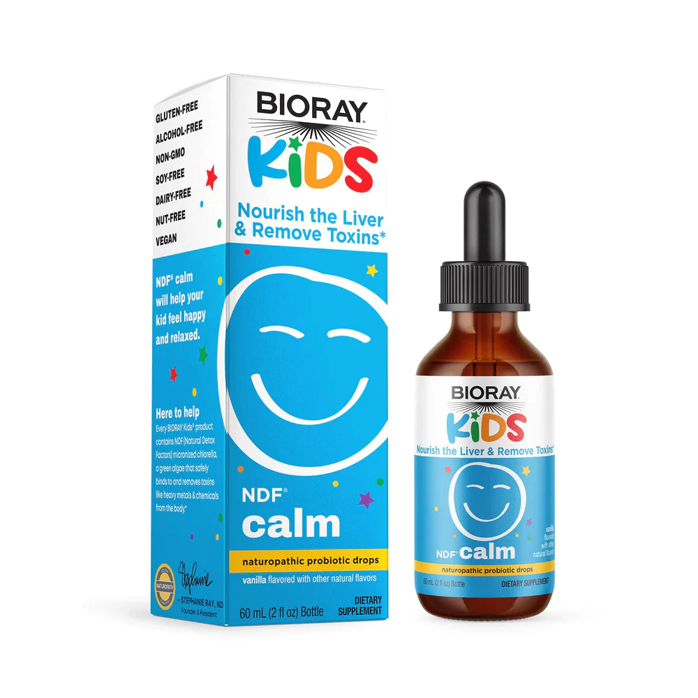 Binds to and removes toxins and has additional ingredients that nourish the liver to help kids keep calm and carry on.*