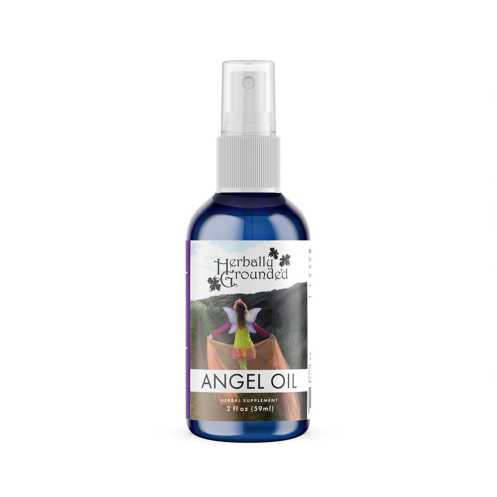 Angel Oil is a Lobelia infused oil, with soothing lavender, promotes healthier skin. It can be used for minor skin abrasions, scarring, aches, discomfort, moisturizing, and consoling upset stomachs. Use it occasionally or add it to your everyday skincare routine. 