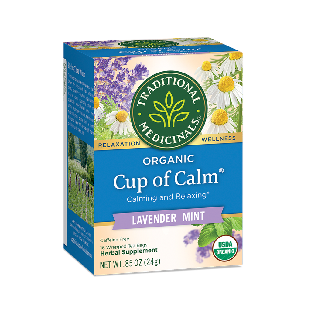 This relaxing tea is like a quiet meditation—each sip is a step along an herbal journey around the world, with herbs from Europe to the Pacific Northwest. Our blend includes passionflower, chamomile, lavender, and catnip, all known as “nervines” because they support the nervous system. Sip and unwind. 