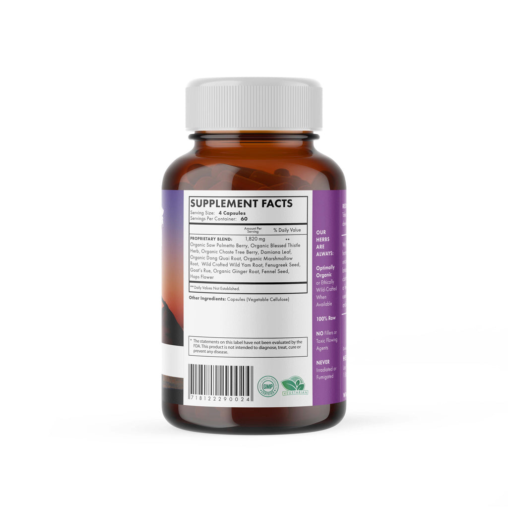 My Secret is an alternate hormone support formula for women, containing the foundational herbs from Restore, with additional herbs to promote development and fertility.