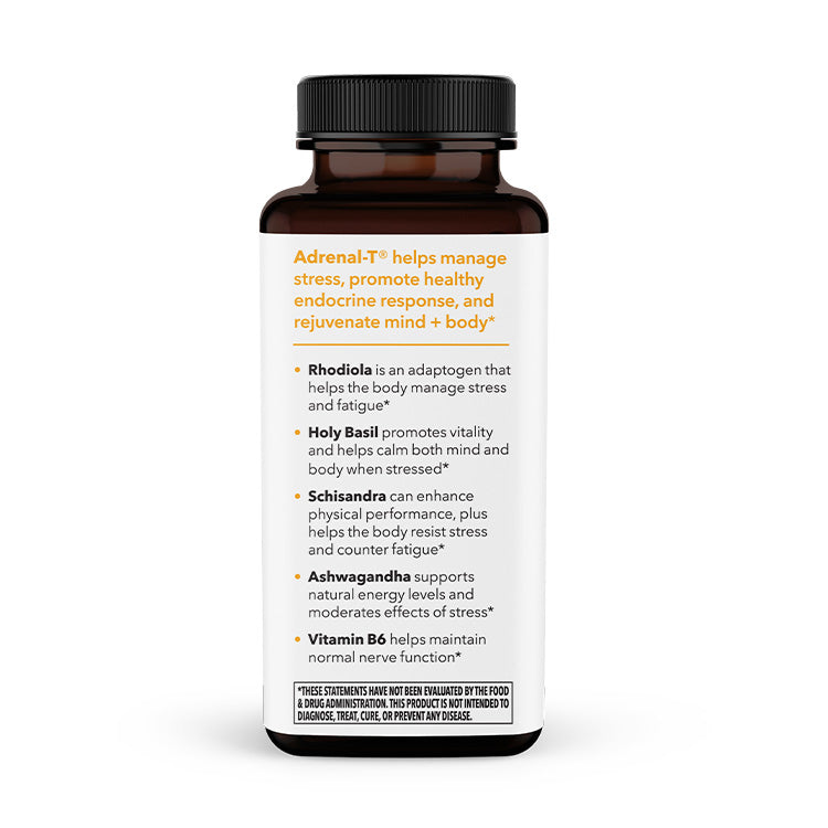 Adrenal-T™ supports the body’s natural ability to rejuvenate, manage stress and conserve energy. It supports healthy endocrine system functions, which supports healthy mental and physical performance.