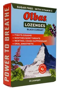 Olbas Lozenges give you maximum strength cough suppressant action that also makes your nasal passages feel clearer. Take one and breathe in deeply… you will notice almost immediately how the powerful, cooling vapors give you an intense feeling of increased airflow in your lungs and sinuses!