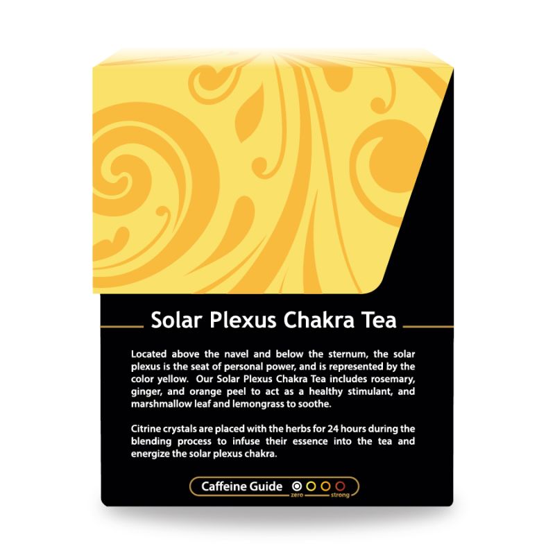 This invigorating, solar plexus blend, enlivened with the essence of citrine, provides a truly unique tea experience that facilitates those wishing to connect with their power center.
