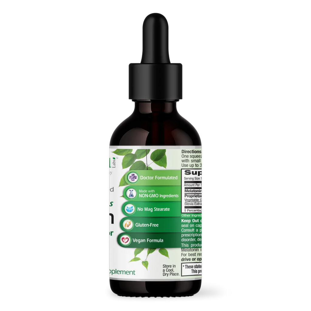 Melatonin Pure Liquid - Sweet Dreams from Emerald Labs helps to support normal sleep patterns which may lead to a more restful and relaxing sleep. Fast-acting. Pure liquid Melatonin. Doctor formulated.