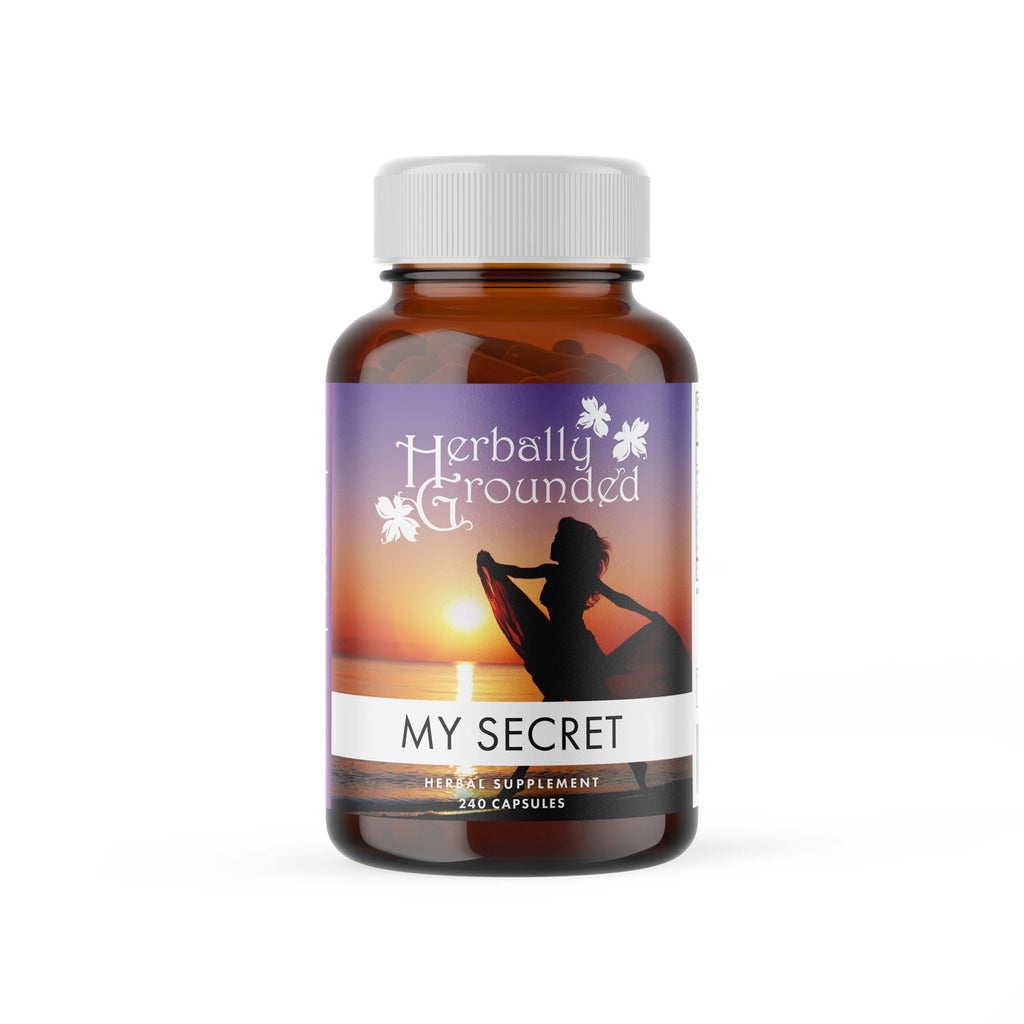 My Secret is an alternate hormone support formula for women, containing the foundational herbs from Restore, with additional herbs to promote development and fertility.