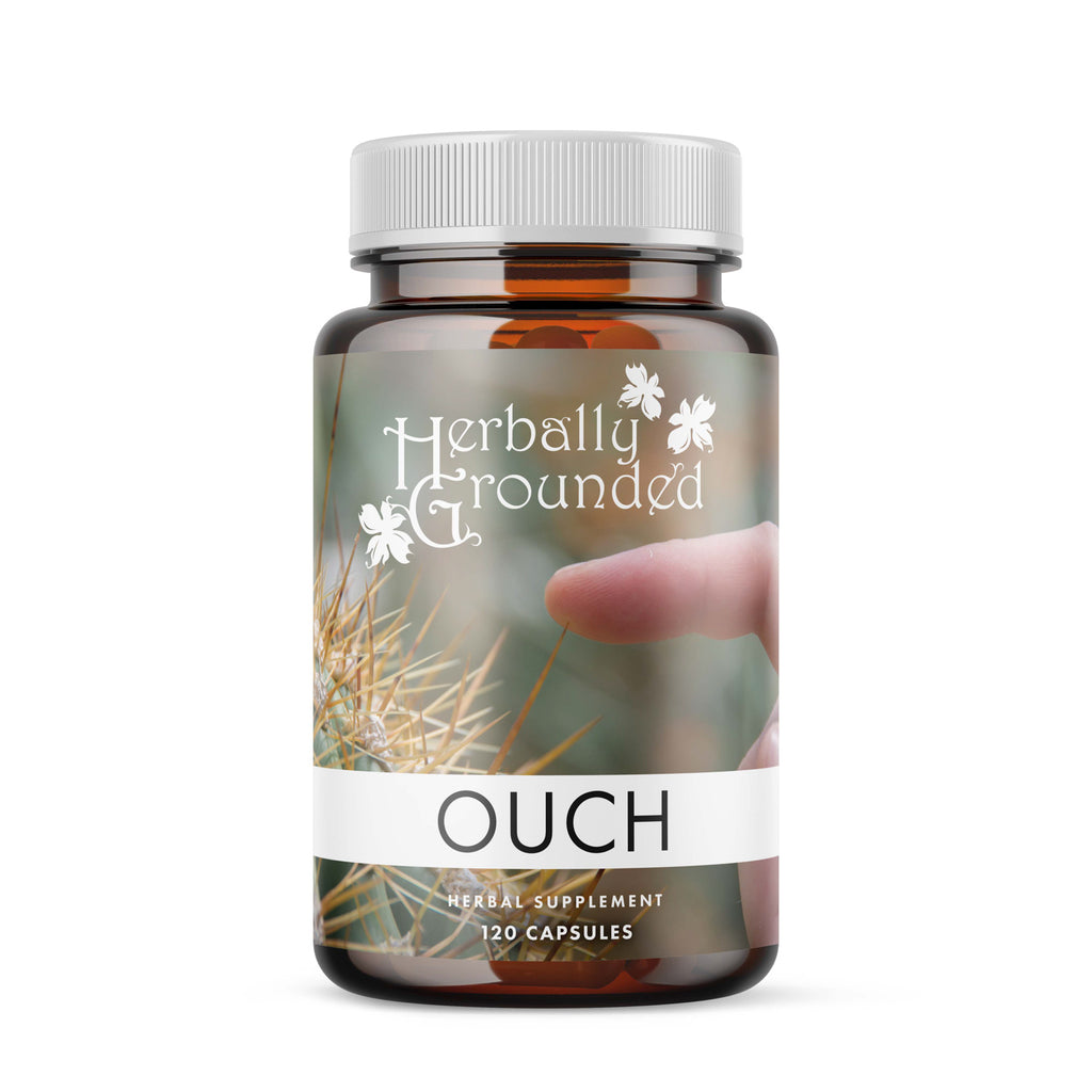 Finally!  A natural alternative for discomfort and aches.  Ouch is a combination of herbs that assists the body in healthy circulation and a normal inflammatory response.